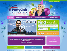 Tablet Screenshot of partyclubofamerica.com